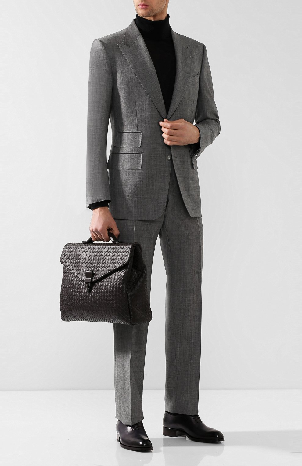 Кожаный портфель с плетением intrecciato BOTTEGA VENETA, арт. 122139/V4651, фото 2