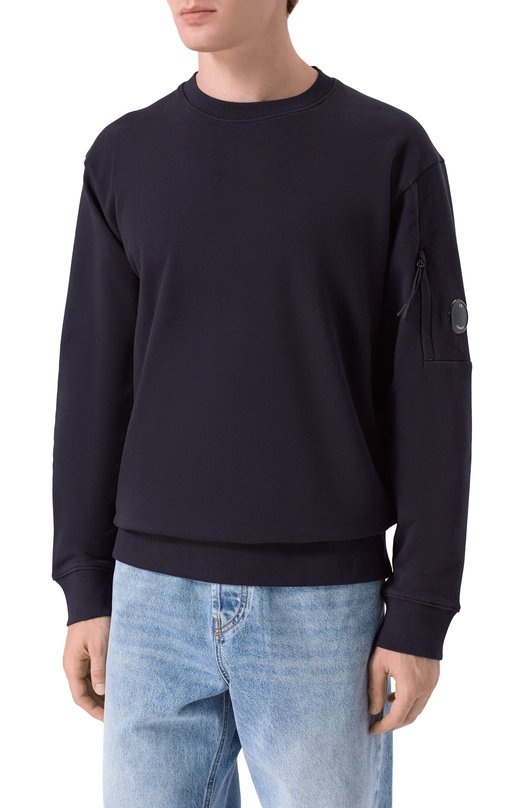 Хлопковый свитшот C.P. Company RCCMSS713A005086W Синий  RCCMSS713A005086W Фото 3