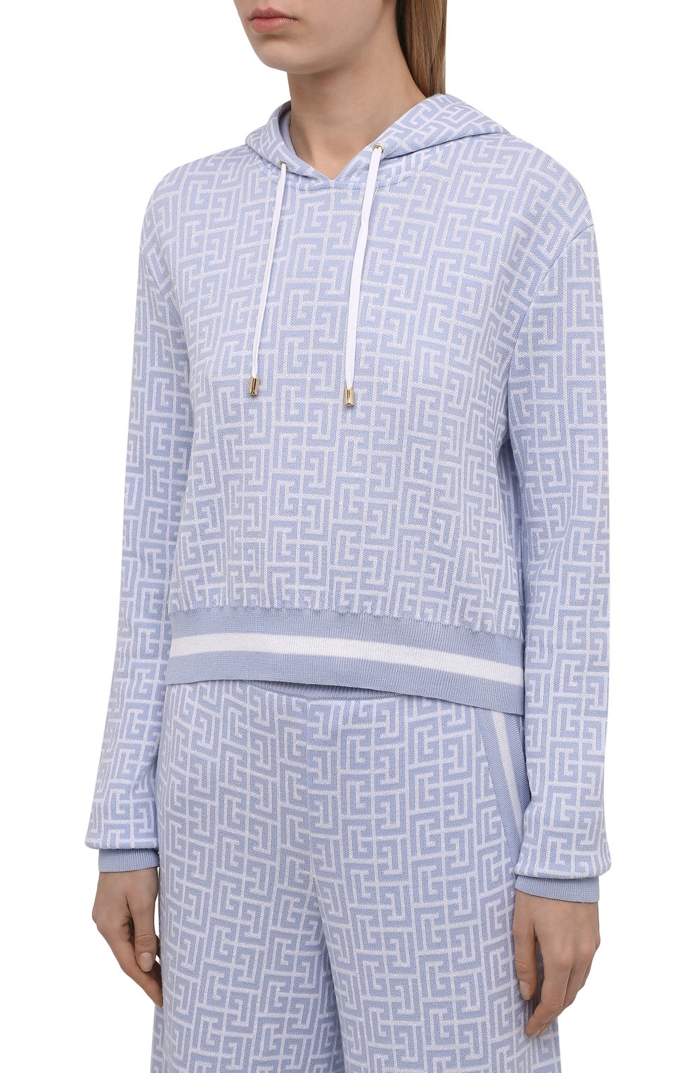 Худи из шерсти и льна BALMAIN, арт. WF1JP005/K256, фото 3