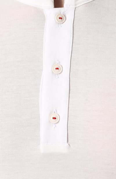 Хлопковое поло с воротником-стойкой KITON, арт. UK842E18HE30002, фото 5