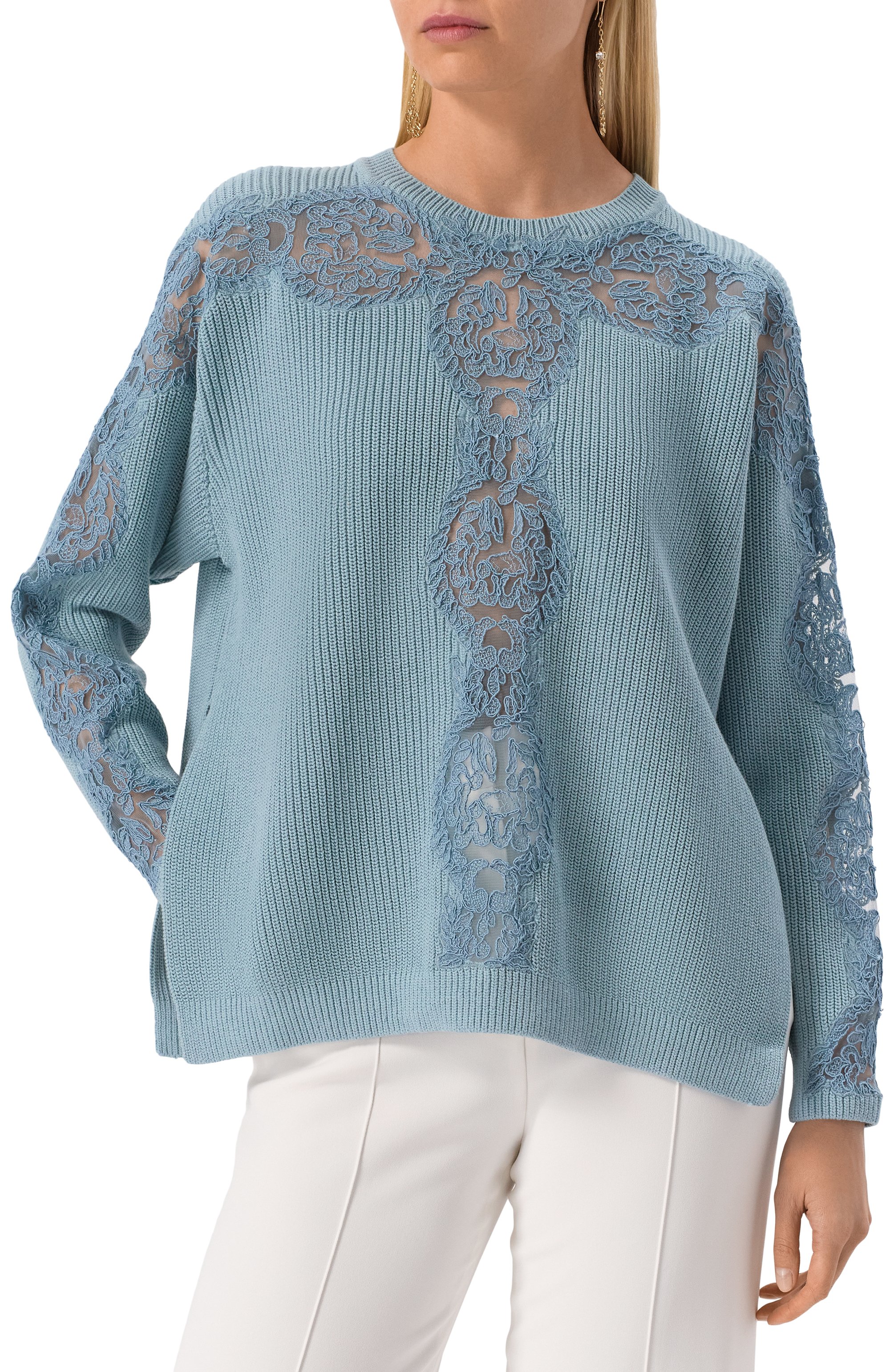 Хлопковый свитер ELIE SAAB, арт. T0154, фото 3