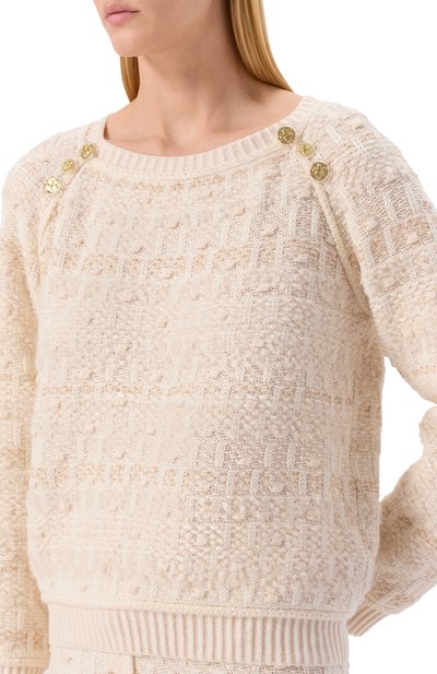Шерстяной свитер AND THE BRAND бежевого цвета по цене 79240 руб., арт. W26-JM052-1002-102, фото 5 Шерстяной свитер AND THE BRAND, арт. W26-JM052-1002-102, фото 5