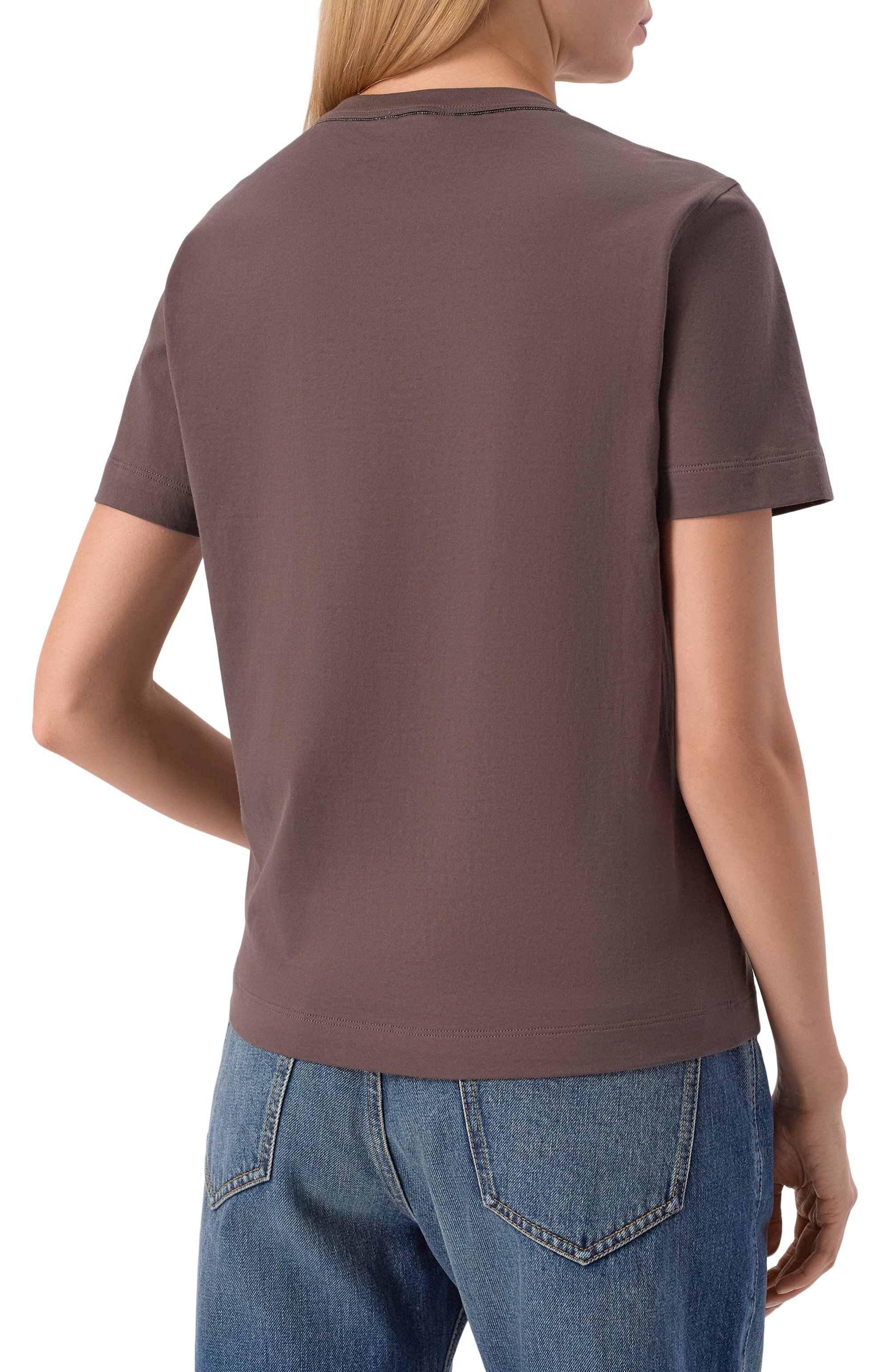 Хлопковая футболка BRUNELLO CUCINELLI, арт. M0T81BI100, фото 4