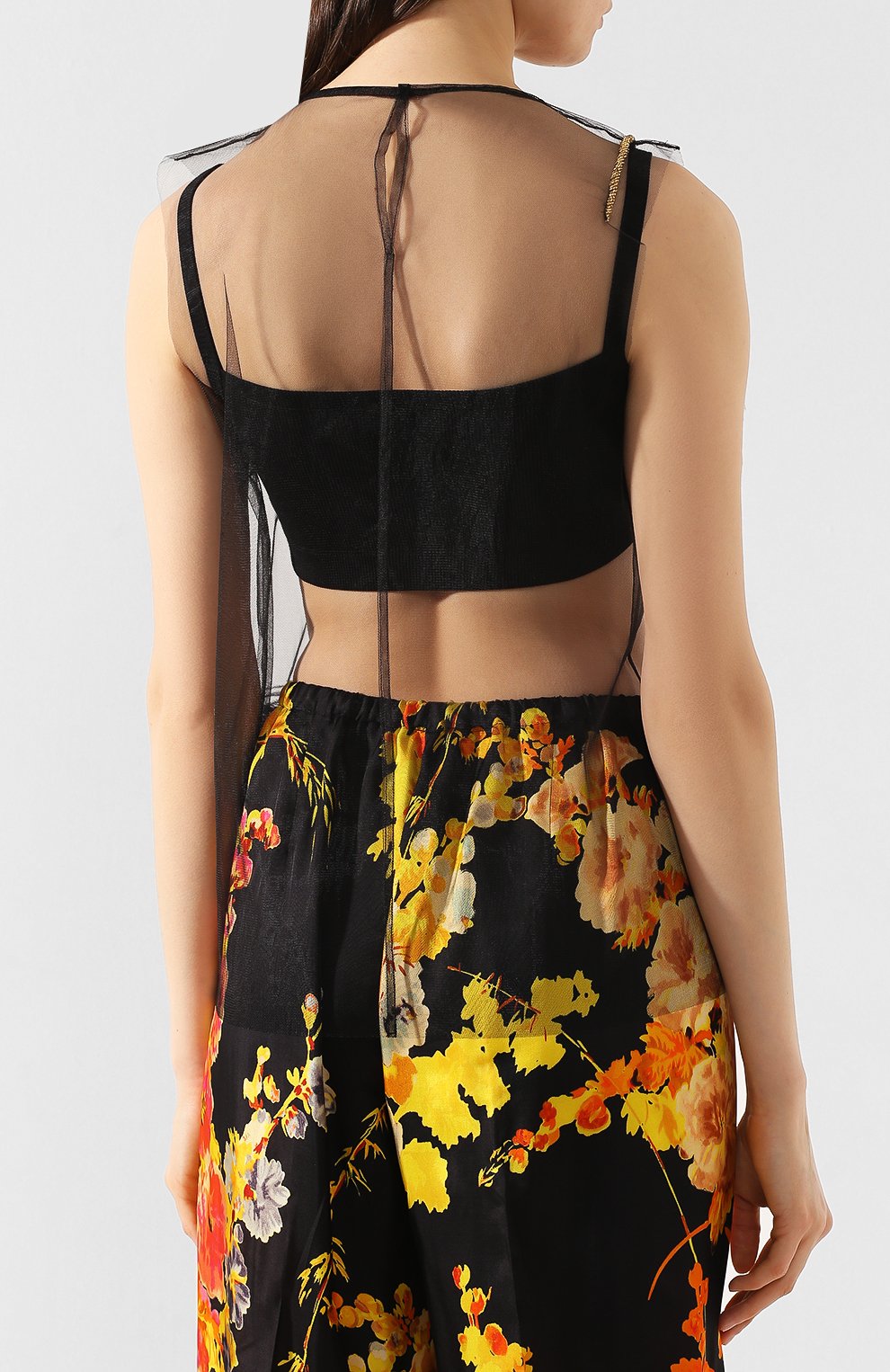 Топ с отделкой перьями DRIES VAN NOTEN, арт. 201-18632-9305, фото 4