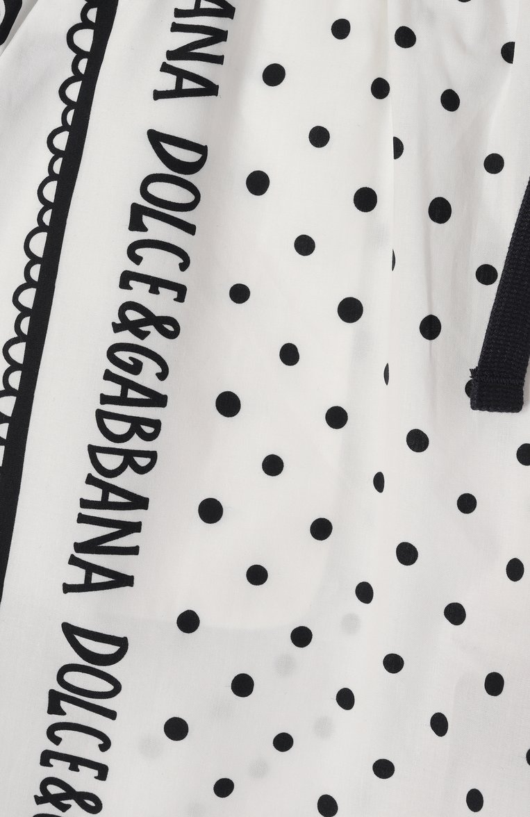 Детские хлопковые шорты DOLCE & GABBANA черно-белого цвета, арт. L43Q47/FI5KQ/8-14 | Фото 3 (Нос: Не проставлено; Случай: Повседневный; Материал внешний: Хлопок; Автоматизация состава: Проставлено; Ростовка одежда: 13 - 15 лет | 158 см, 8 лет | 128 см, 16 лет | 164 см, 10 - 11 лет | 140 - 146см)