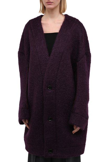 Шерстяное пальто MARNI фиолетового цвета по цене 169500 руб., арт. JKMA0144U0/TW899, фото 3 Шерстяное пальто MARNI, арт. JKMA0144U0/TW899, фото 3