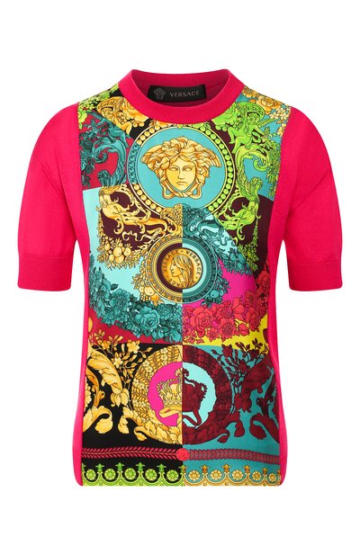 Женский пуловер из смеси шелка и хлопка VERSACE, арт. A83784/A230373