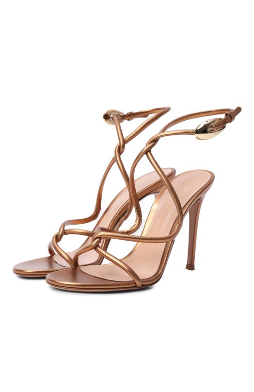 Кожаные босоножки Jungle Mamba 105 Gianvito Rossi G32533.15RIC.NIGBRZT Бронзовый G32533.15RIC.NIGBRZT