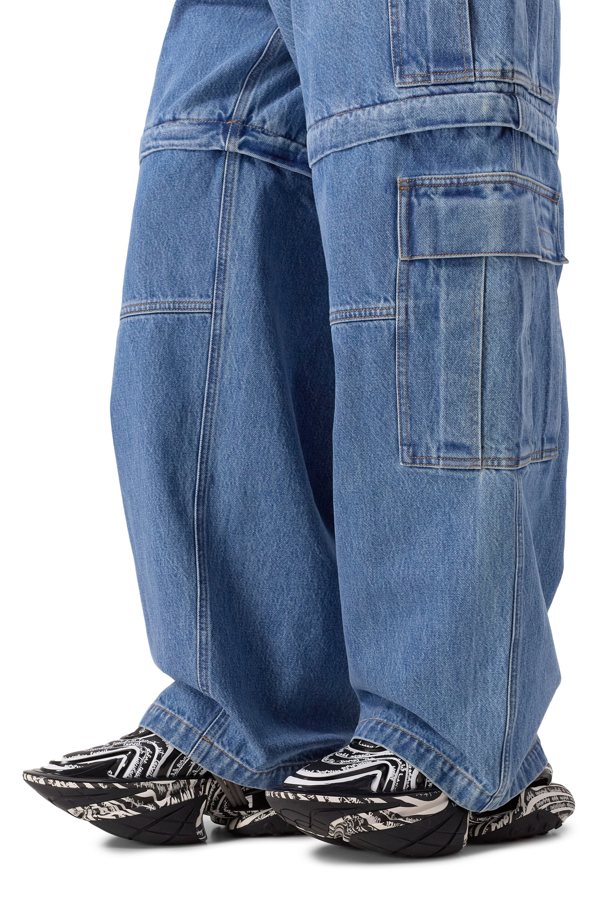 Комбинированные кроссовки unicorn wave BALMAIN, арт. EM1VI362/KRCT, фото 3