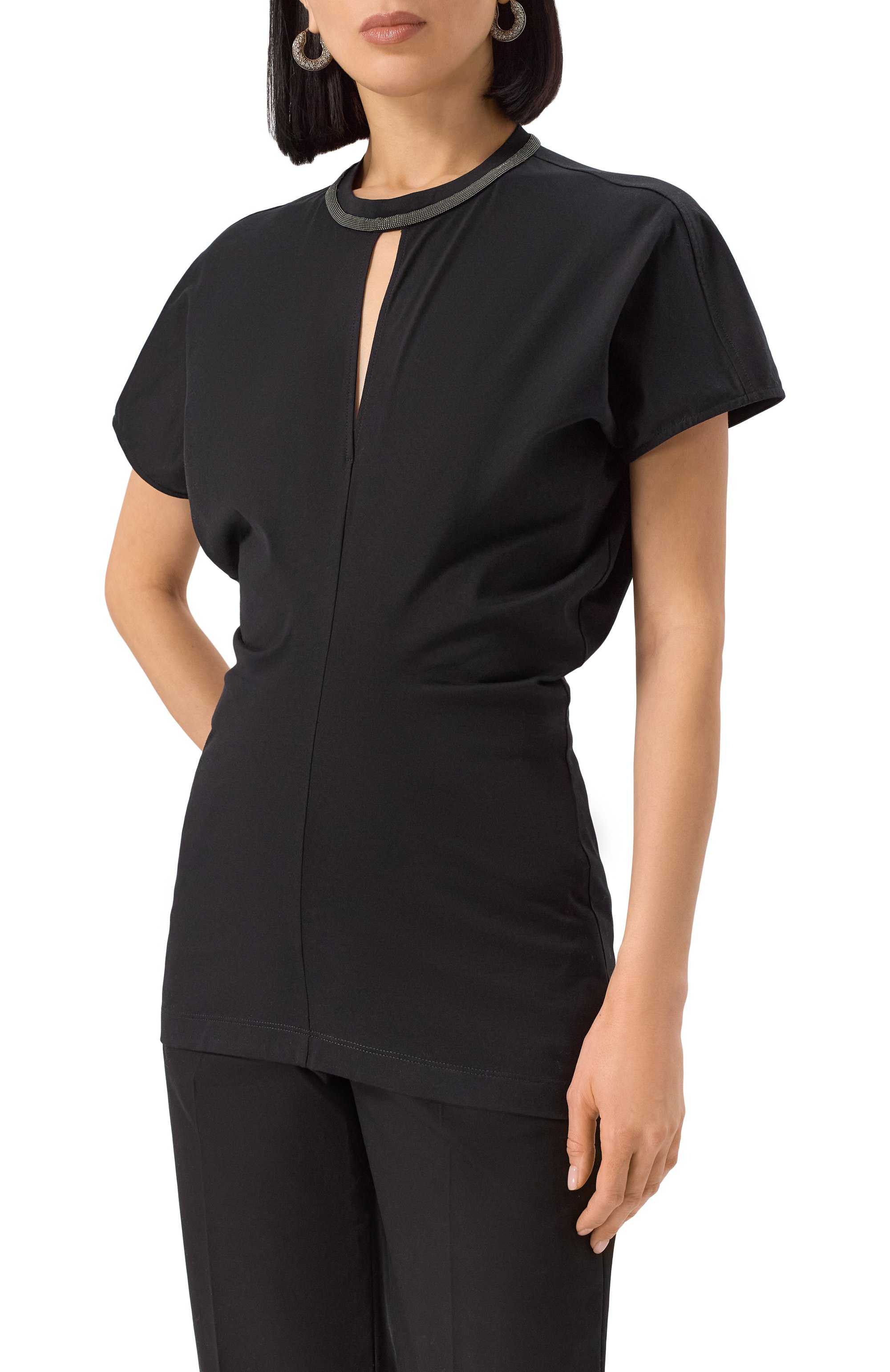 Хлопковый топ BRUNELLO CUCINELLI, арт. M0T81HB400, фото 3