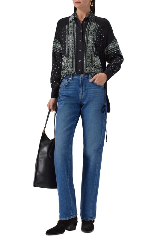 Рубашка из вискозы Pinko 104664/A2CK Чёрный  104664/A2CK Фото 2