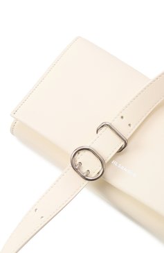 Женская сумка all-day JIL SANDER кремового цвета, арт. J07ZH0012/P5355 | Фото 3 (Размер: mini; Материал: Натуральная кожа; Ремень/цепочка: На ремешке)