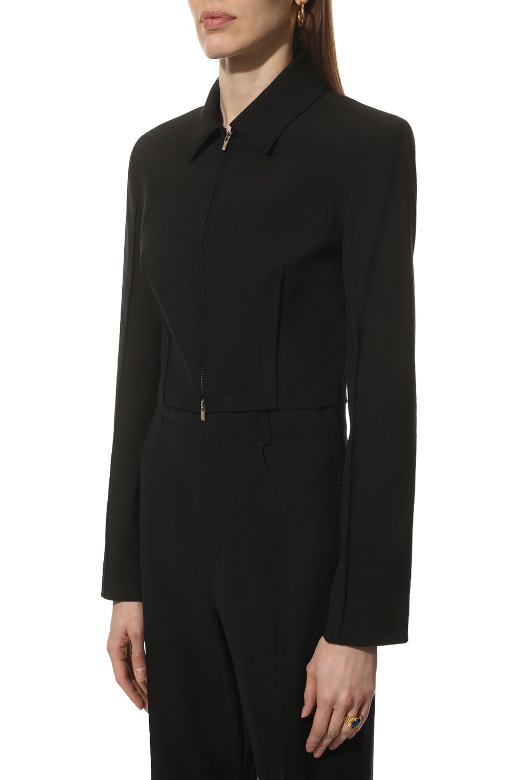 Шерстяной жакет JACQUEMUS черного цвета по цене 78400 руб., арт. 221JA014-1013, фото 3 Шерстяной жакет JACQUEMUS, арт. 221JA014-1013, фото 3