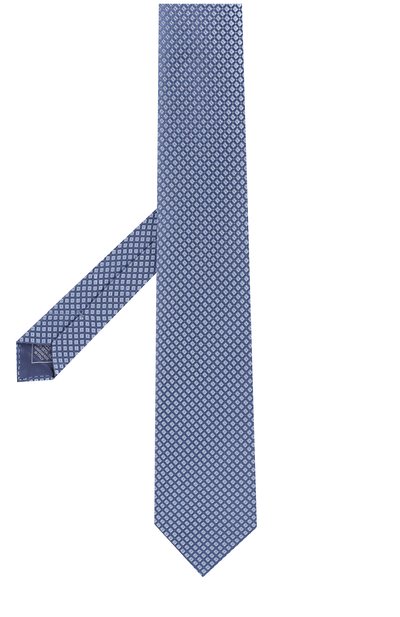 Шелковый галстук с узором BRIONI голубого цвета по цене 37400 руб., арт. 063M00/P7497, фото 2 Шелковый галстук с узором BRIONI, арт. 063M00/P7497, фото 2