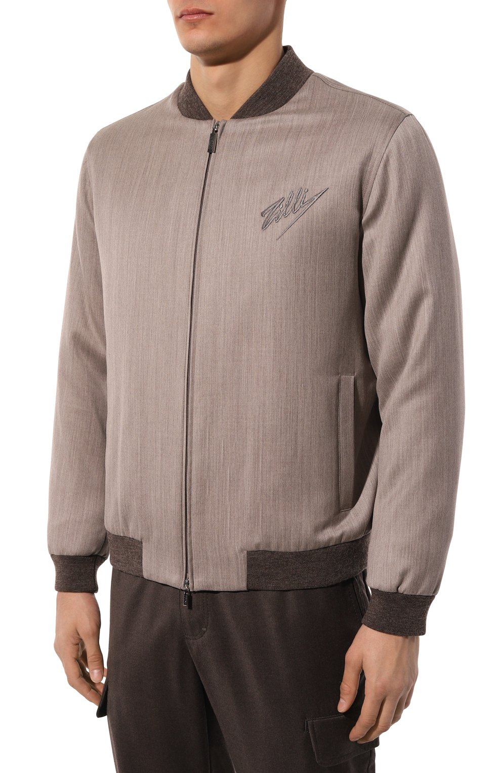 Шерстяной бомбер ZILLI, арт. B0M01BZS66036ZS000001, фото 3