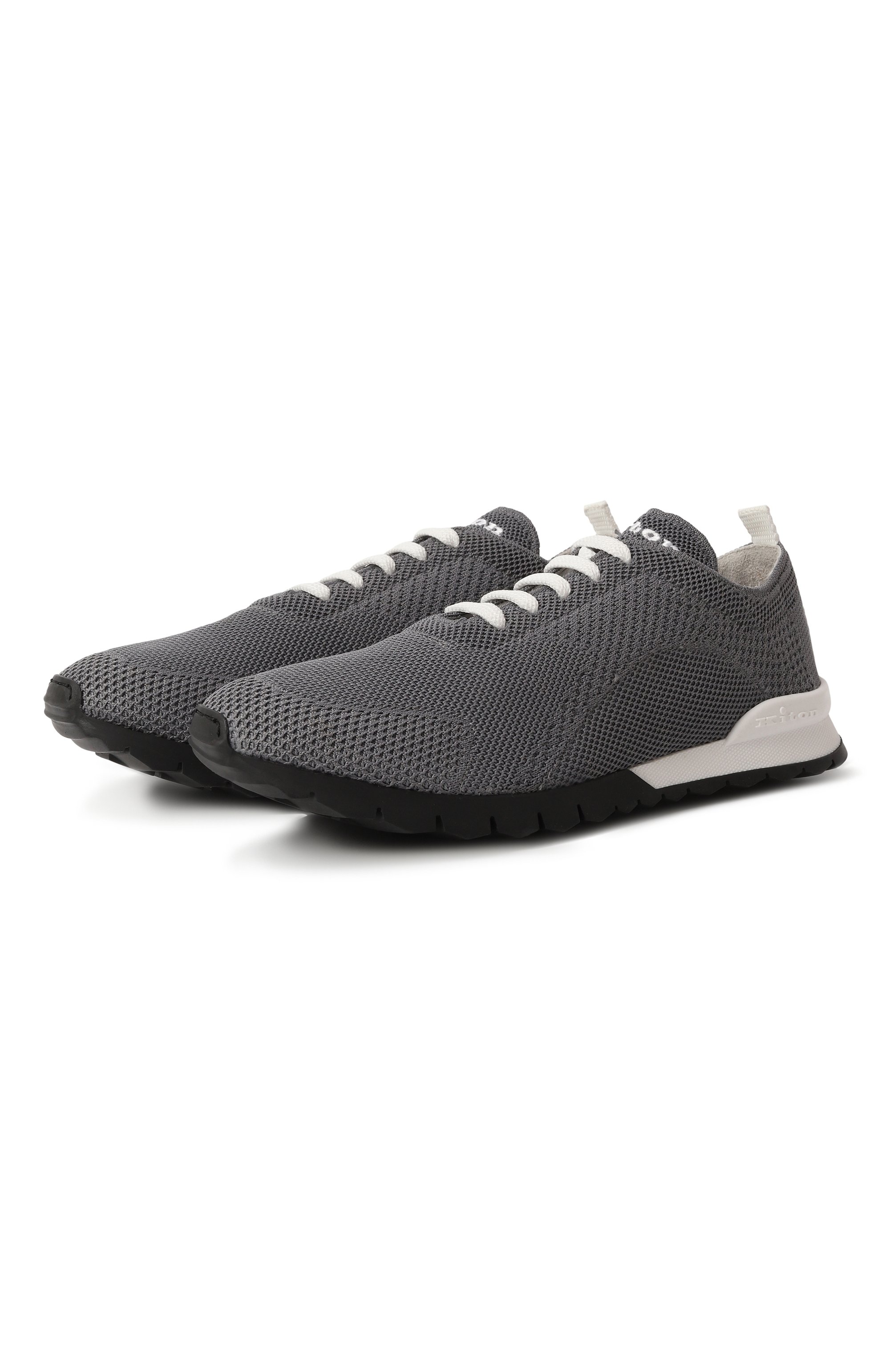 Текстильные кроссовки KITON серого цвета по цене 84550 руб., арт. USSFITN0080908_005, фото 1 Текстильные кроссовки KITON, арт. USSFITN0080908_005, фото 1