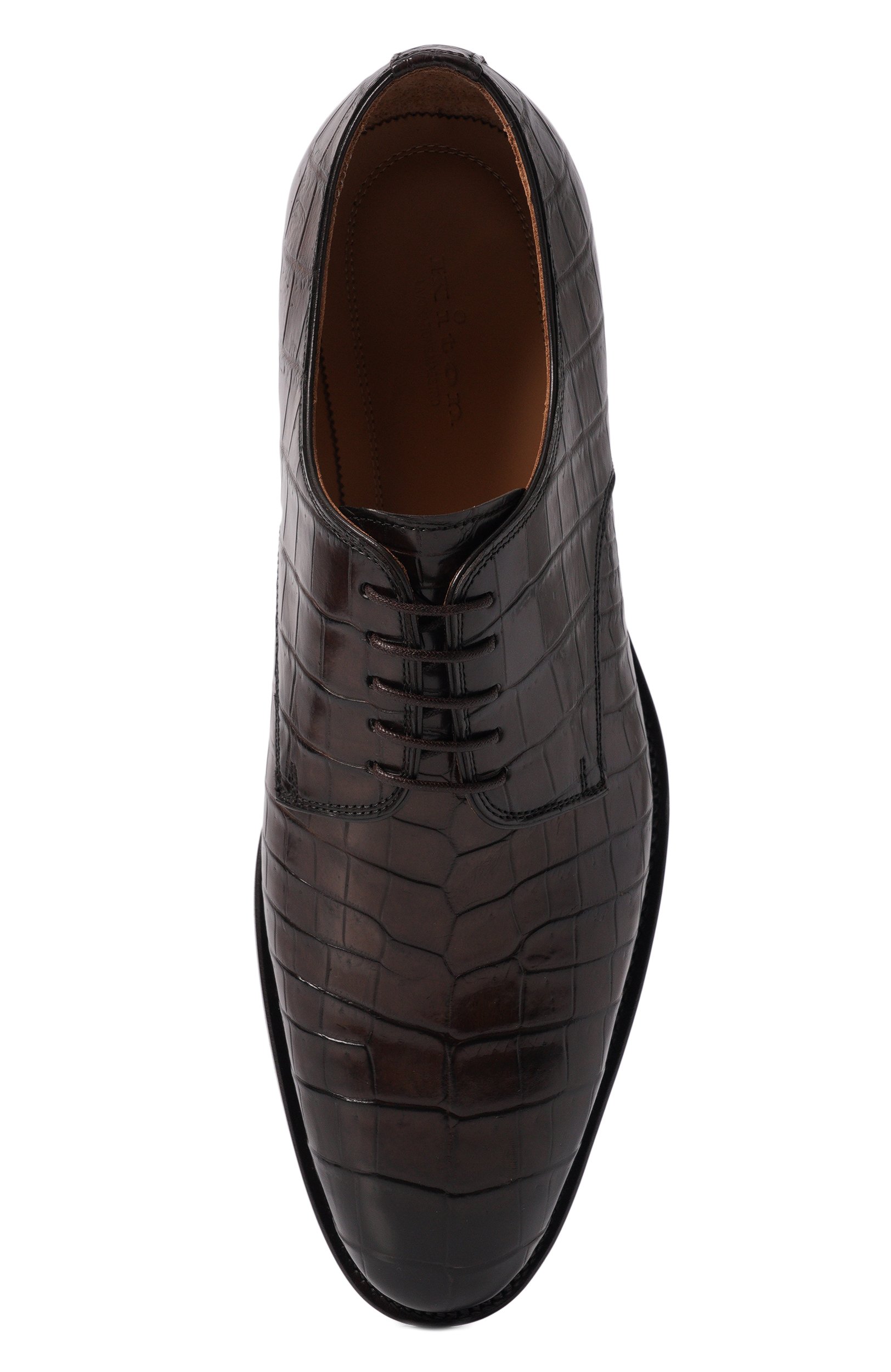 Дерби из кожи крокодила KITON, арт. USSA101N00102, фото 5