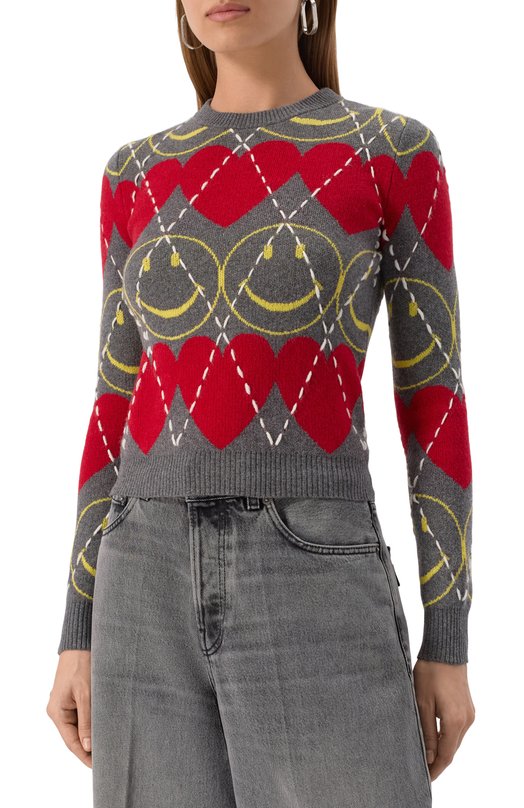 Пуловер из шерсти и вискозы Moschino A0923/5502 Серый  A0923/5502 Фото 3