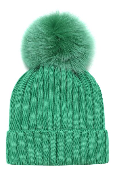 Шерстяная шапка с меховым помпоном MONCLER, арт. D2-093-00219-00-03510, фото 2