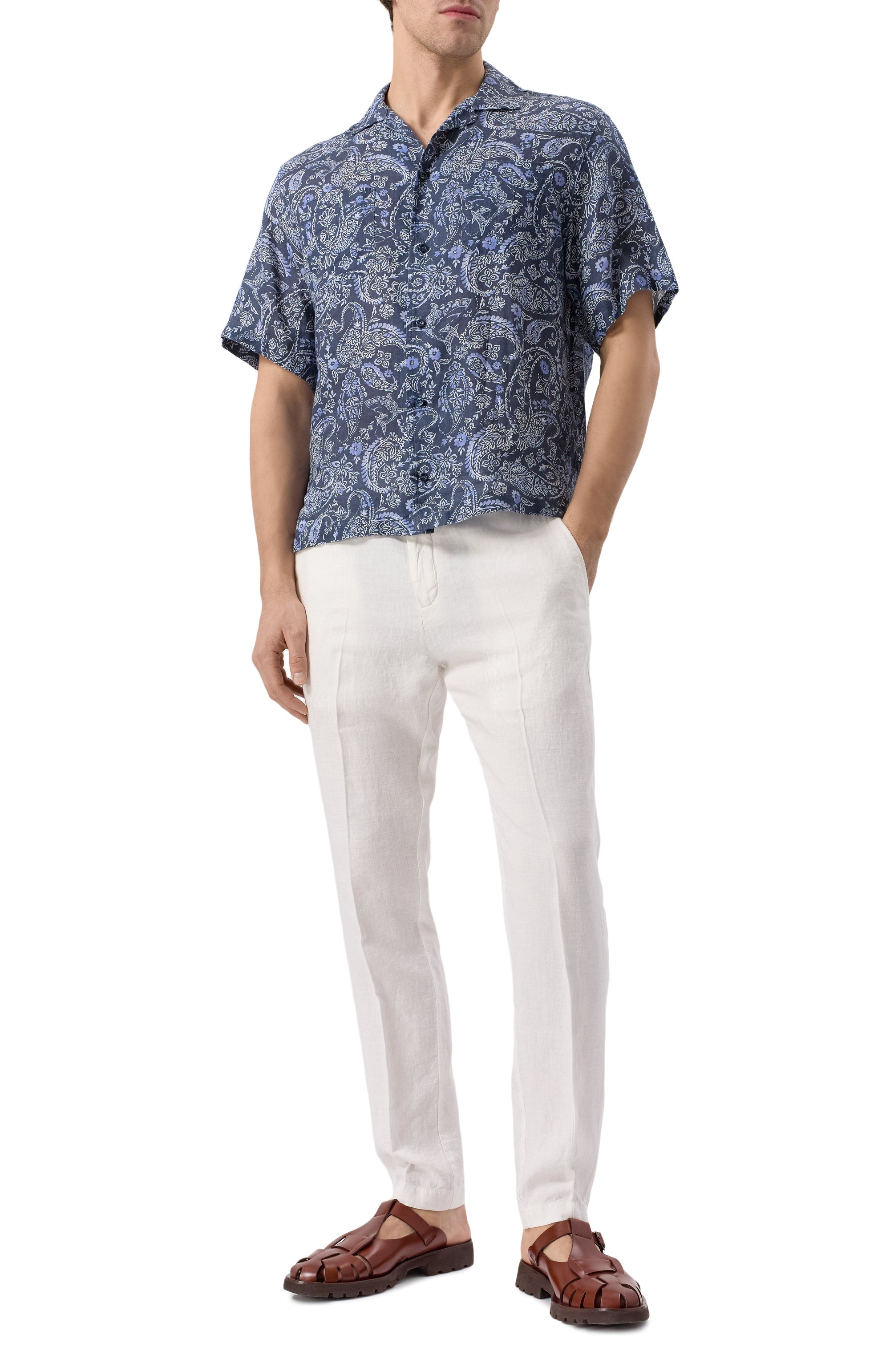 Льняные брюки PAUL&SHARK, арт. 25414041, фото 2