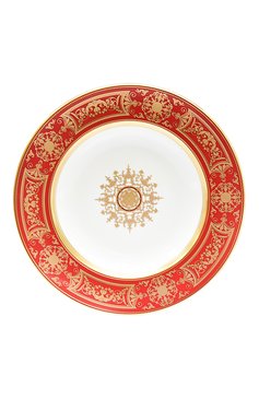 Суповая тарелка aux rois rouge BERNARDAUD красного цвета, арт. G653/23 | Фото 1 (Интерьер Кросс-КТ: Обеденная посуда; Интерьер_коллекция: Aux Rois Rouge; Ограничения доставки: fragile-2)