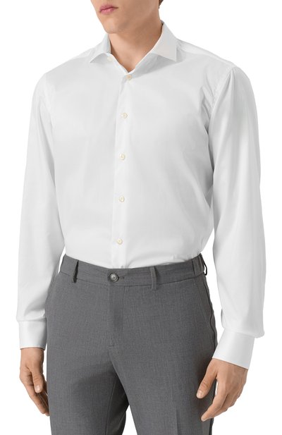 Хлопковая сорочка VAN LAACK белого цвета по цене 28900 руб., арт. VL-RIK0S-LTFN/150444, фото 3 Хлопковая сорочка VAN LAACK, арт. VL-RIK0S-LTFN/150444, фото 3