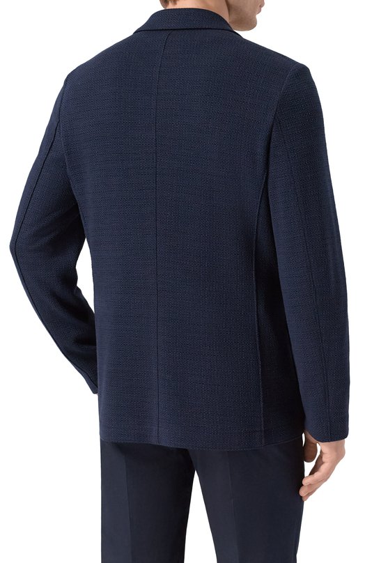 Пиджак из шерсти и шелка Harris Wharf London CL8P22PPM/PPM Синий  CL8P22PPM/PPM Фото 4