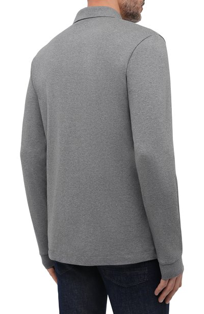 Хлопковое поло BOSS серого цвета по цене 12400 руб., арт. 50391826, фото 4 Хлопковое поло BOSS, арт. 50391826, фото 4