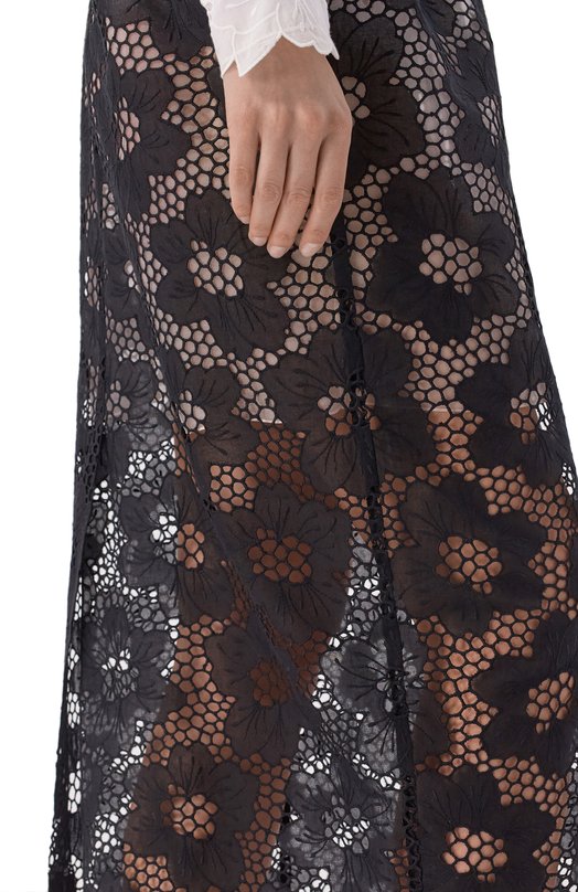 Хлопковая юбка Vika Gazinskaya SS26-18221 Чёрный  SS26-18221 Фото 5