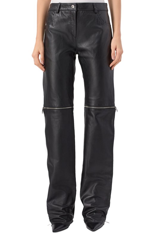 Кожаные брюки Blumarine 2L090A Чёрный  2L090A Фото 3