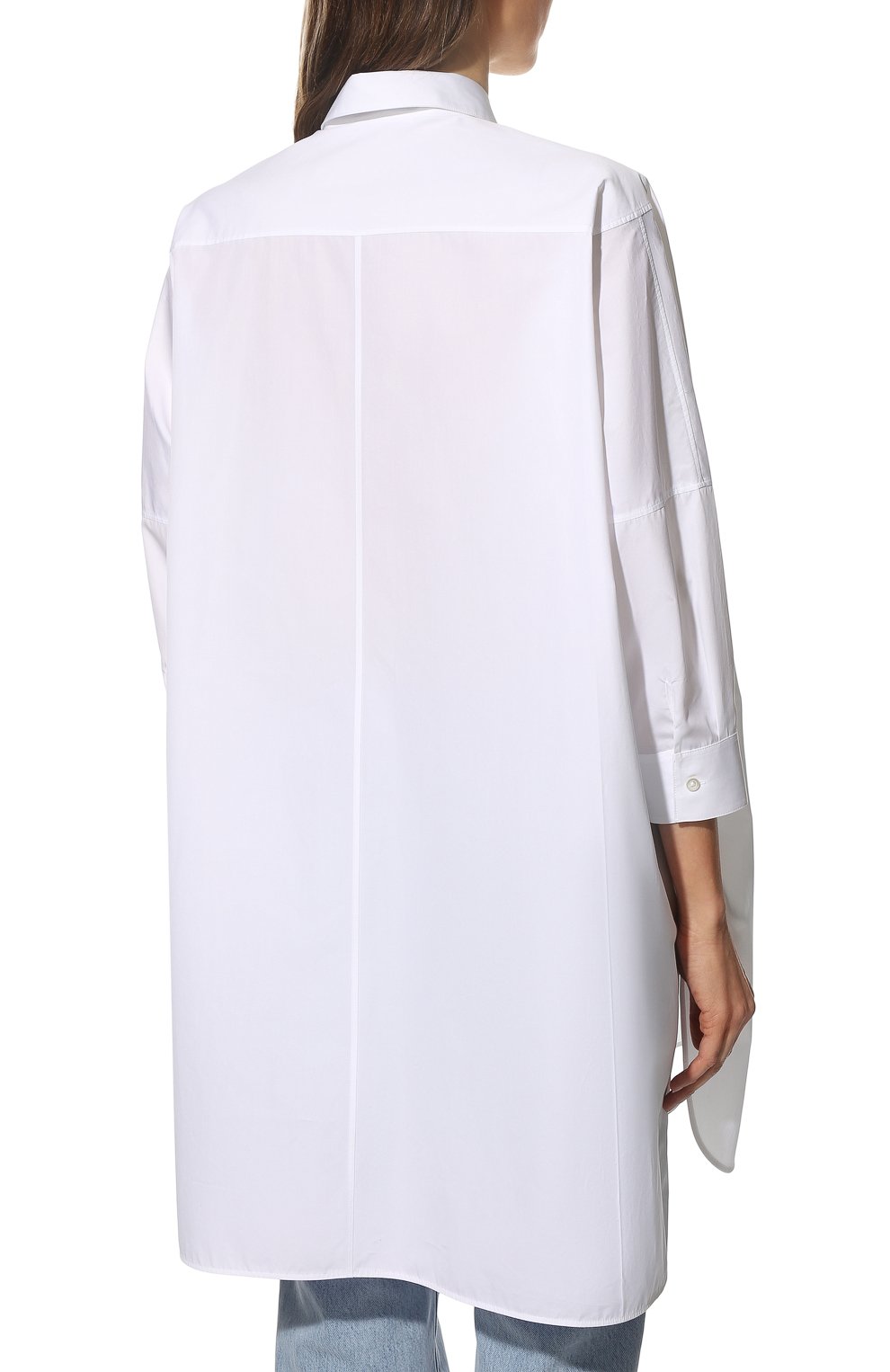 Хлопковая рубашка JIL SANDER белого цвета по цене 79100 руб., арт. JSXU600605-WU245500, фото 4 Хлопковая рубашка JIL SANDER, арт. JSXU600605-WU245500, фото 4