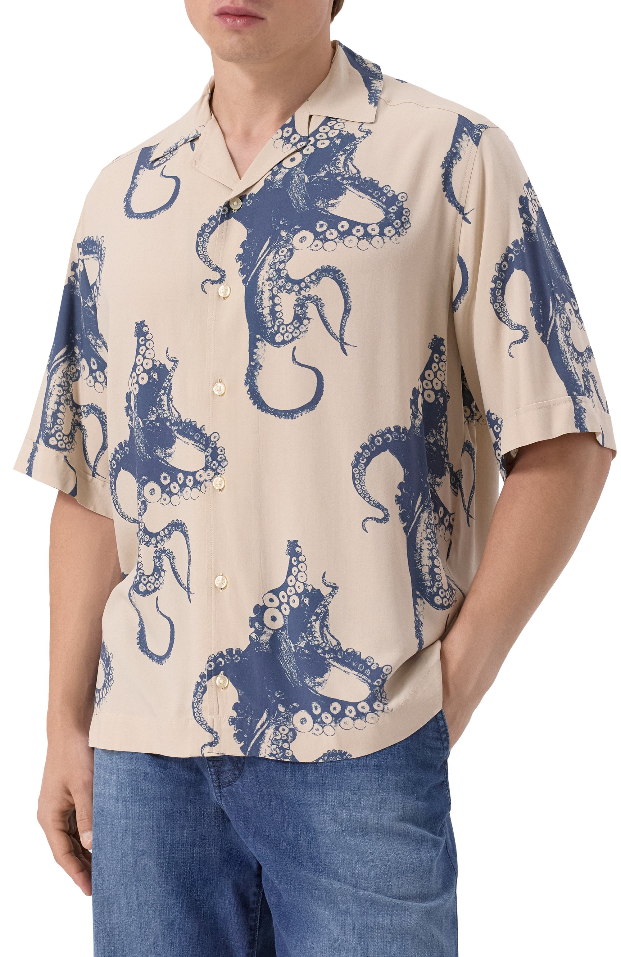 Рубашка из вискозы BOSS ORANGE, арт. 50538280, фото 3