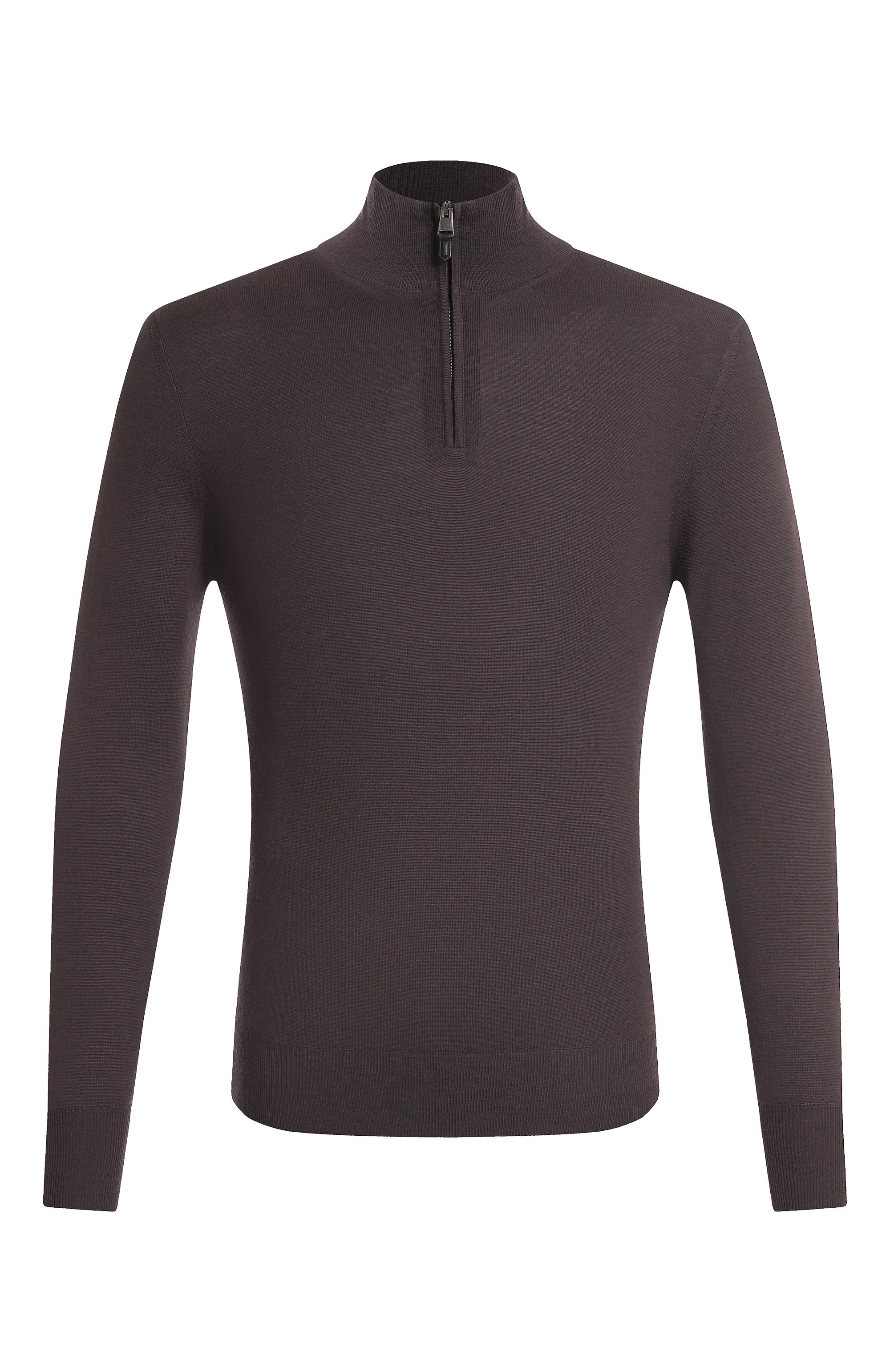 Шерстяной джемпер CANALI темно-коричневого цвета по цене 55350 руб., арт. C0015/MK01149, фото 1 Шерстяной джемпер CANALI, арт. C0015/MK01149, фото 1