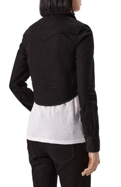 Женская джинсовая рубашка DSQUARED2 черного цвета, арт. S80DL0026/S30564 | Фото 4 (Материал сплава: Проставлено; Длина (для топов): Укороченные; Рукава: �Длинные; Материал внешний: Хлопок, Деним; Драгоценные камни: Проставлено; Стили: Кэжуэл; Кросс-КТ: Деним, костюм; Женское Кросс-КТ: Рубашка-одежда)
