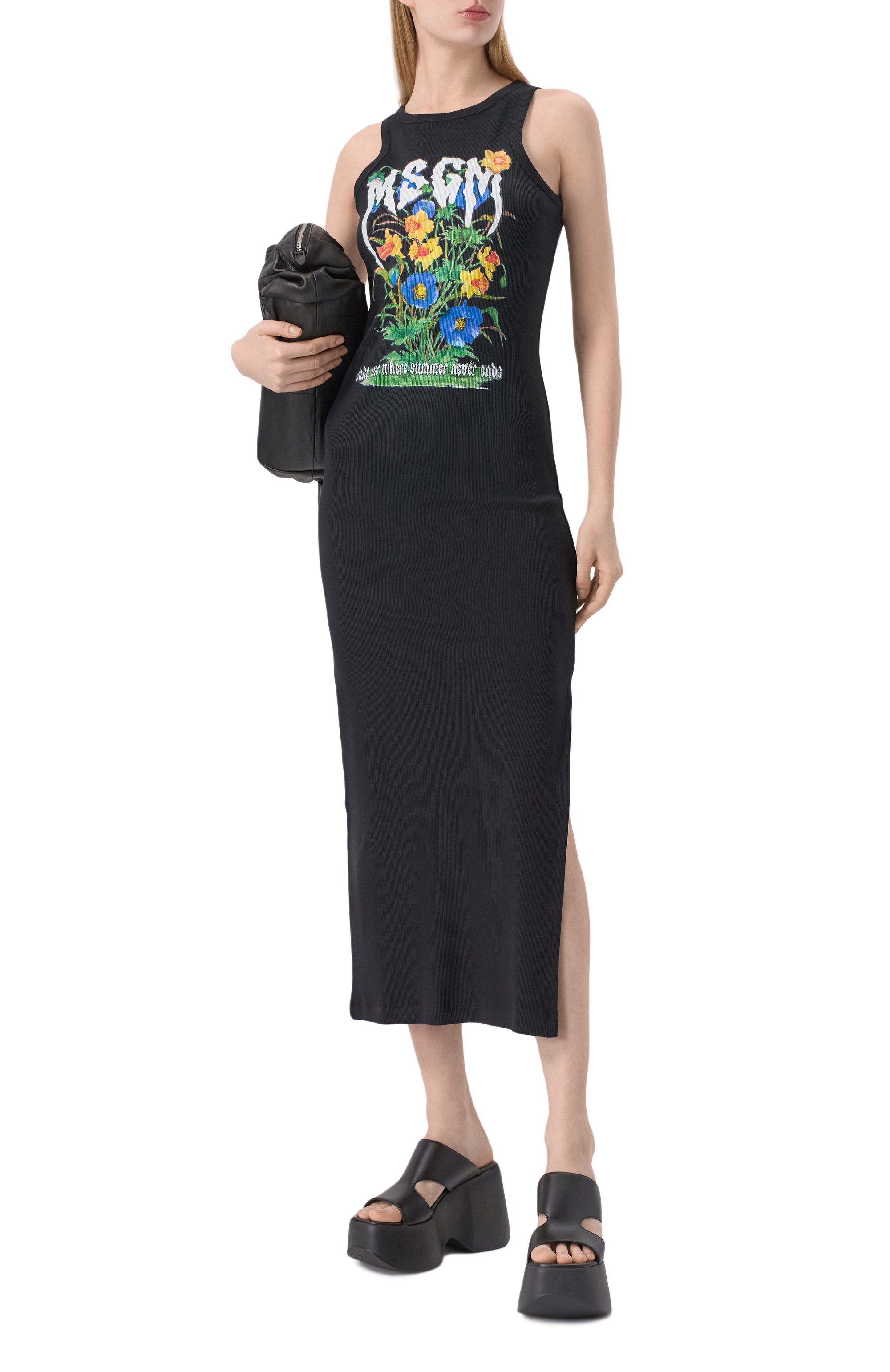 Хлопковое платье MSGM, арт. 3842MDA88 257120/257120, фото 2