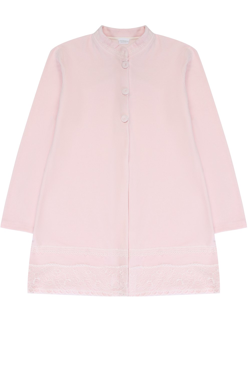 Хлопковый халат с кружевной отделкой LA PERLA, арт. 54750/8A-14A, фото 1