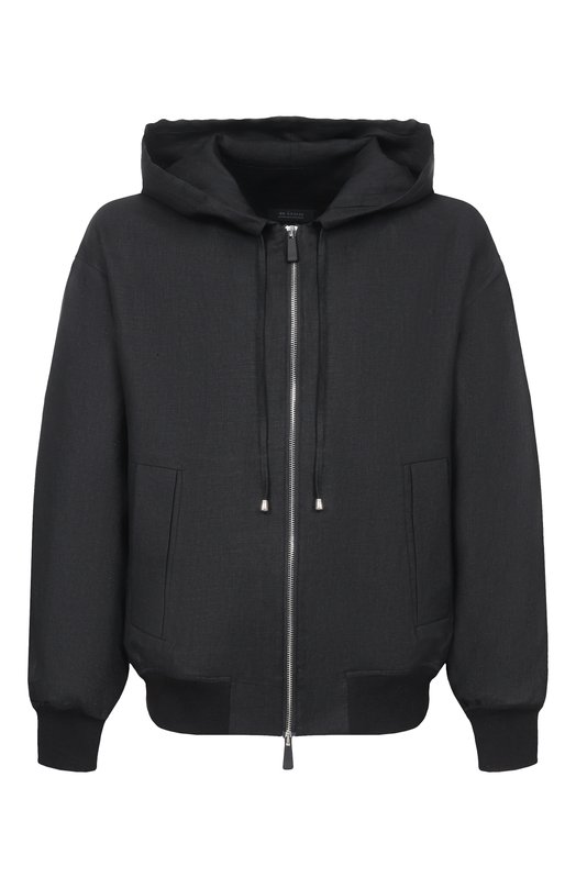 Льняной бомбер Kiton UGK137K0708H Чёрный UGK137K0708H