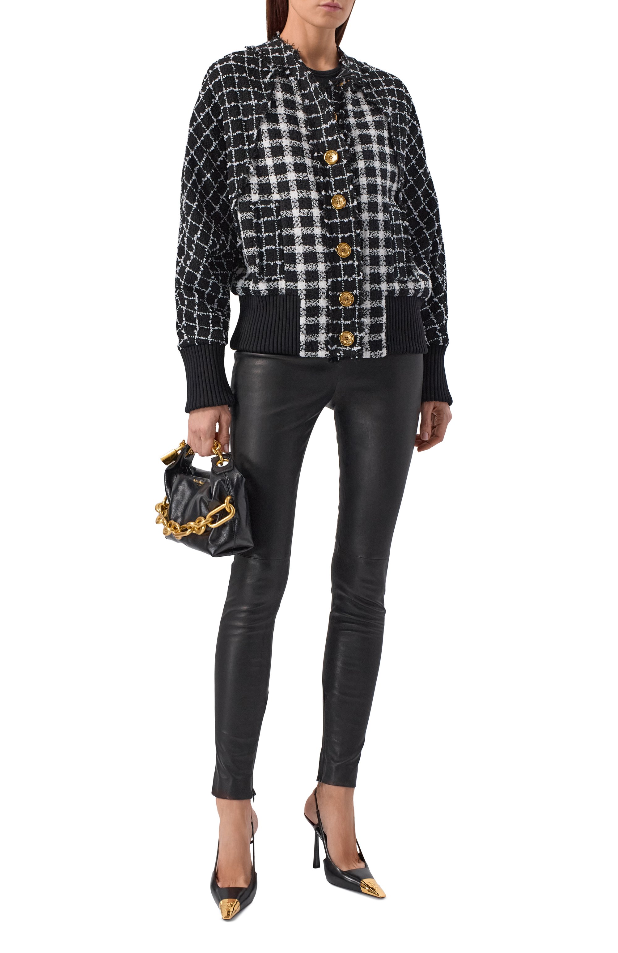 Твидовый бомбер BALMAIN, арт. GF1TFA45/MI18, фото 2