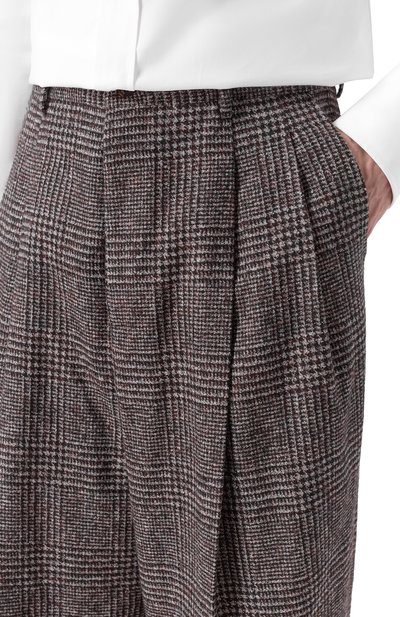 Брюки из шерсти и хлопка DOLCE & GABBANA коричневого цвета по цене 175500 руб., арт. GP160T/FQMKD, фото 5 Брюки из шерсти и хлопка DOLCE & GABBANA, арт. GP160T/FQMKD, фото 5