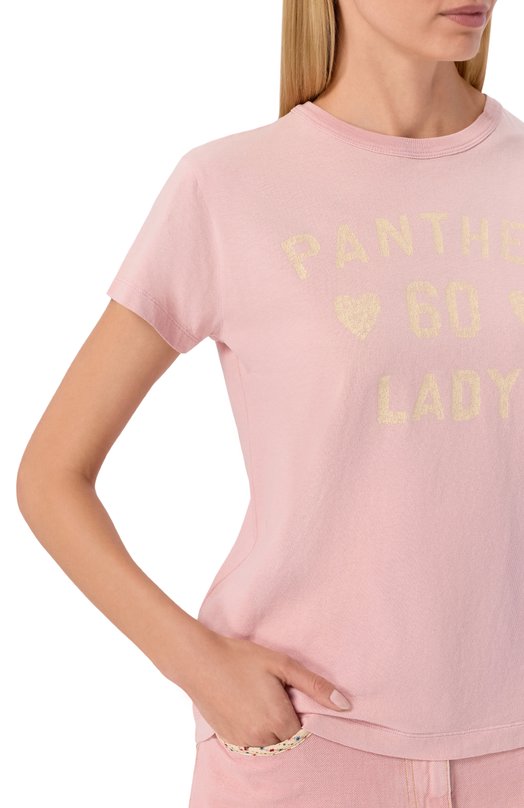 Хлопковая футболка Valentino 8B3MG24Y/9GL Розовый  8B3MG24Y/9GL Фото 5