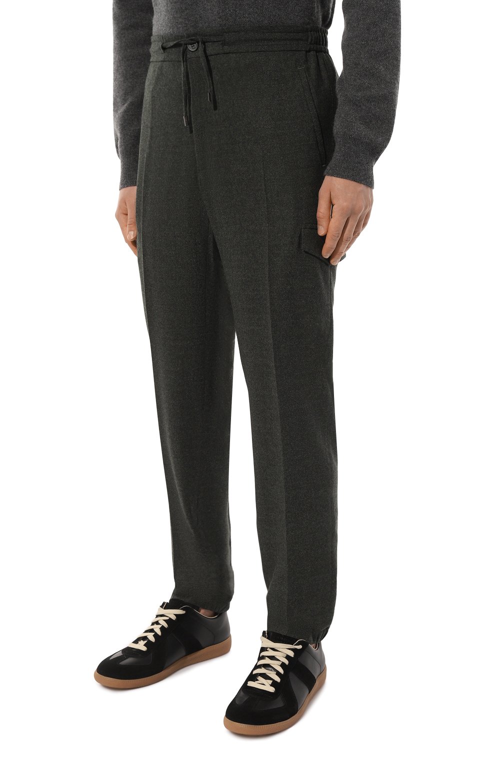 Шерстяные брюки-карго STEFANO RICCI хаки цвета по цене 126500 руб., арт. M1T3300160/W0002I, фото 3 Шерстяные брюки-карго STEFANO RICCI, арт. M1T3300160/W0002I, фото 3