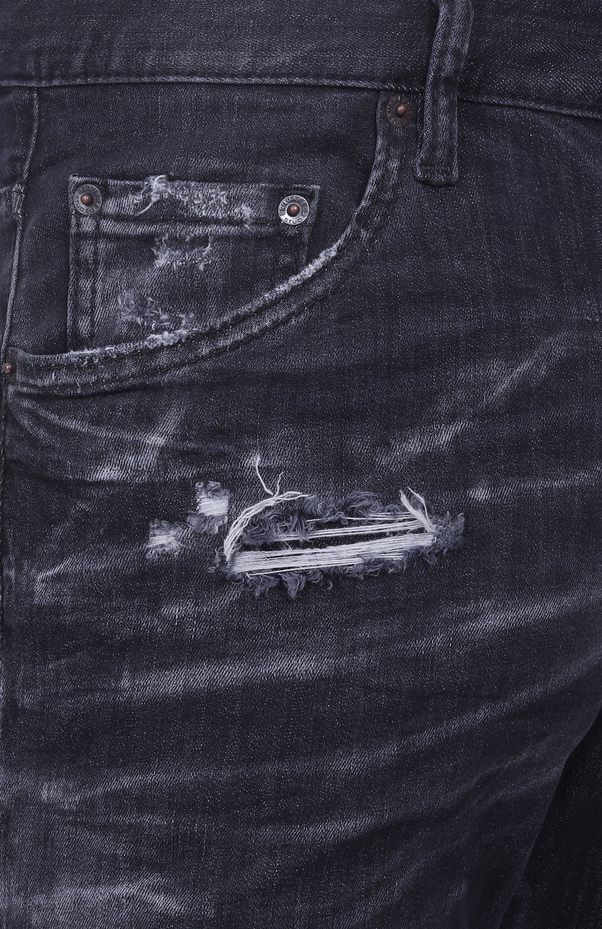 Джинсы skater DSQUARED2 темно-серого цвета по цене 79950 руб., арт. S71LB1574/S30503, фото 6 Джинсы skater DSQUARED2, арт. S71LB1574/S30503, фото 6