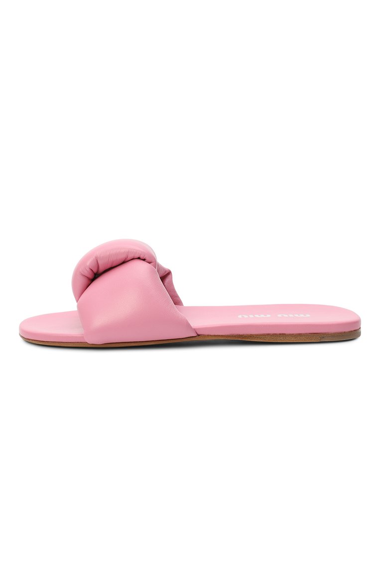 Кожаные шлепанцы MIU MIU, арт. 5XX546-LYB-F0638, фото 1