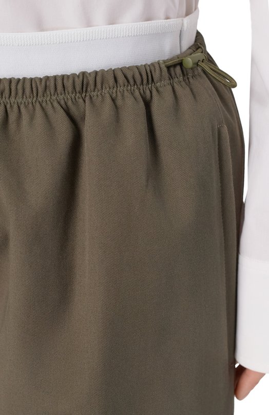 Хлопковые брюки Alexander Wang 1WC1264969 Хаки  1WC1264969 Фото 5