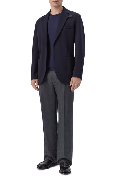 Шерстяные брюки CORNELIANI темно-серого цвета по цене 59950 руб., арт. 284L26/2A18111, фото 2 Шерстяные брюки CORNELIANI, арт. 284L26/2A18111, фото 2