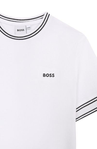 Хлопковая футболка BOSS, арт. J52981, фото 3