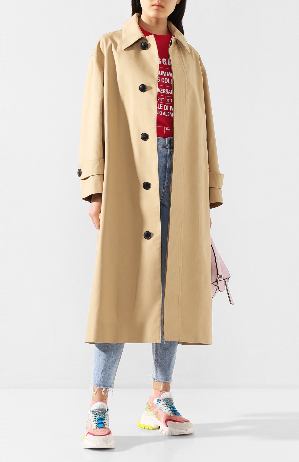 Хлопковый тренч AMI, арт. E20F0W300.236, фото 2