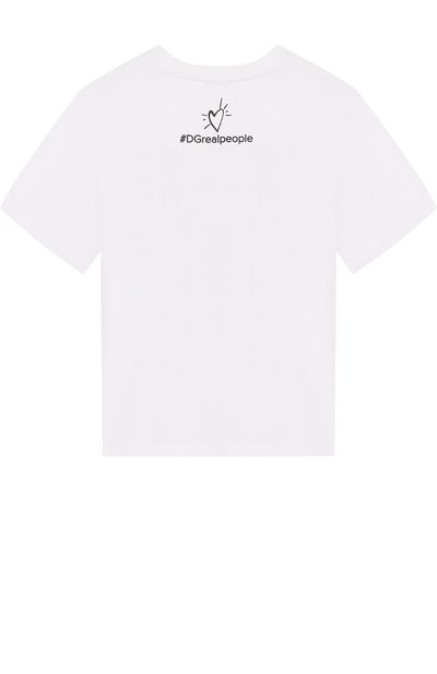 Хлопковая футболка с принтом и пайетками DOLCE & GABBANA, арт. L5JTAE/G7MWX/2-6, фото 2