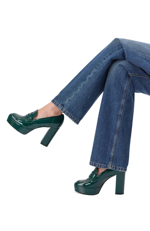 Кожаные туфли Hadden 105 Gianvito Rossi G25356.70RIC.NUIMALA Зелёный  G25356.70RIC.NUIMALA Фото 2