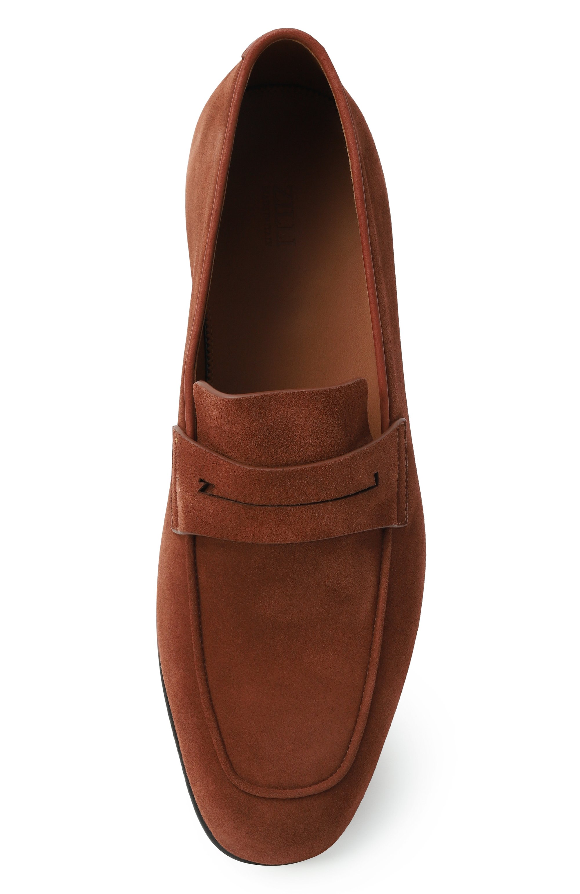 Замшевые пенни-лоферы ZILLI, арт. H0130AM1107VGRE03, фото 6